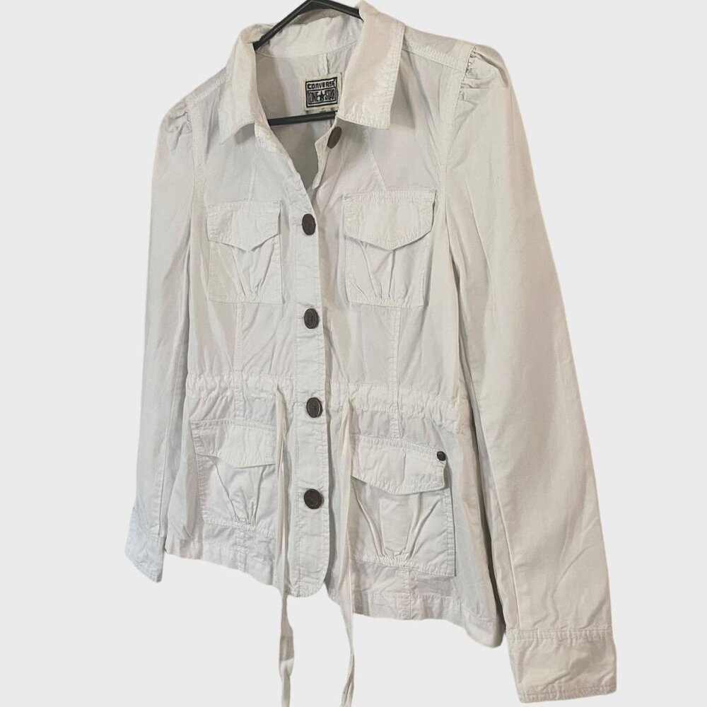 Converse Button-Up Utility Cargo Jacket Women's S… - image 2